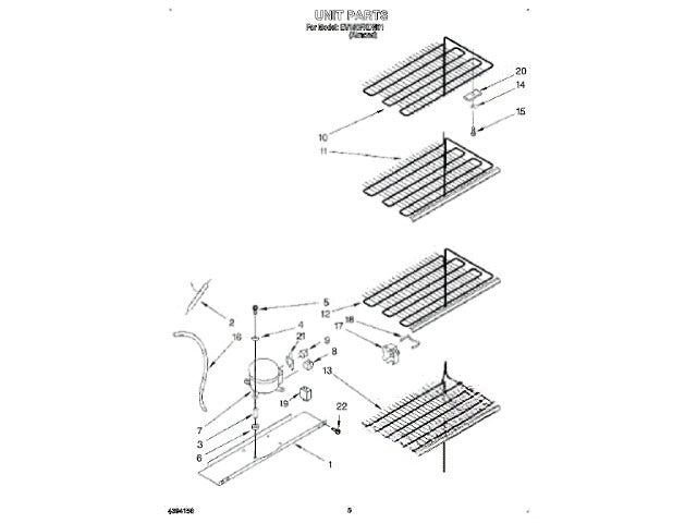 Whirlpool Freezer Evaporator Shelf 4357233