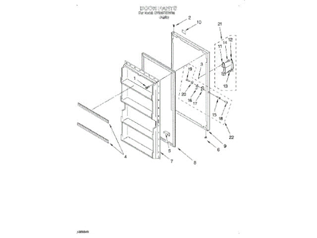 Whirlpool Freezer Interior Door 4390605