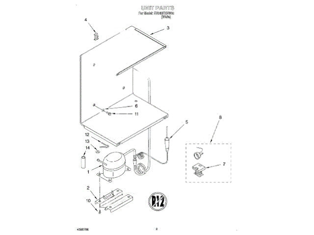 Whirlpool Freezer Evaporator 4312546