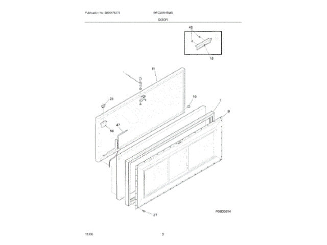 Frigidaire Freezer Lid,white 216130119