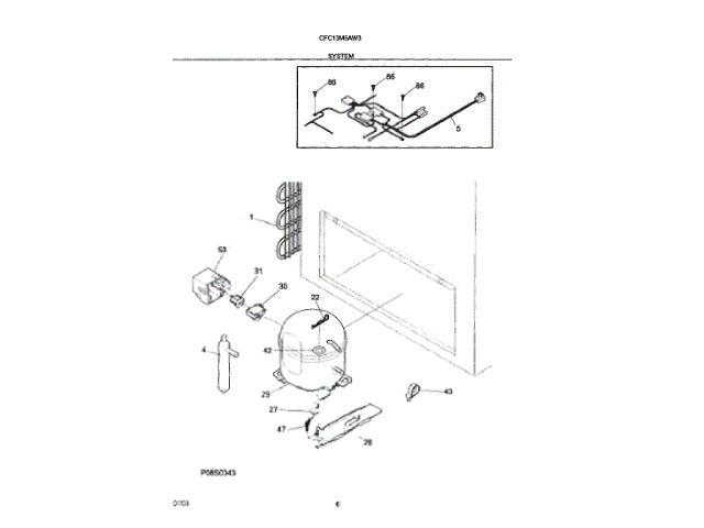 Frigidaire Freezer Main Harness 216906500