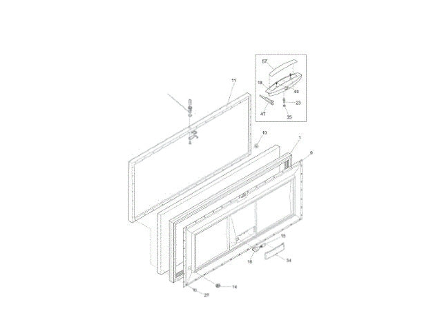 Frigidaire Freezer Lid,white 216129931