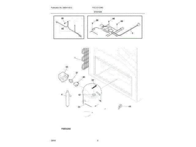Frigidaire Freezer Main Harness 216906700