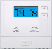 Pro1 T601-2 Thermostat - 1H/1C Conventional, 1H/1C Heat Pump, No Autochangeover, No Programming