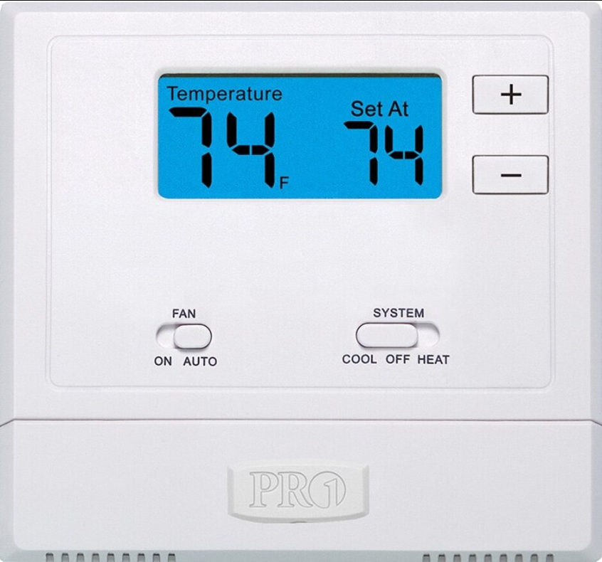Pro1 T601-2 Non-Programmable Thermostat (GE/HP: 1H/1C) Pack of 10