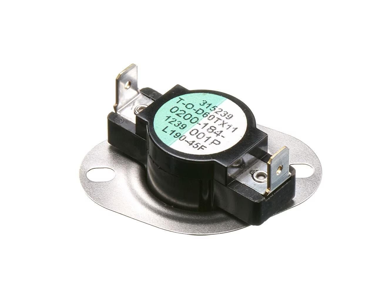 Rheem Limit Switch - Normally Closed, Close at 145F, Open at 190F, Auto Reset, 230VAC - PD470040