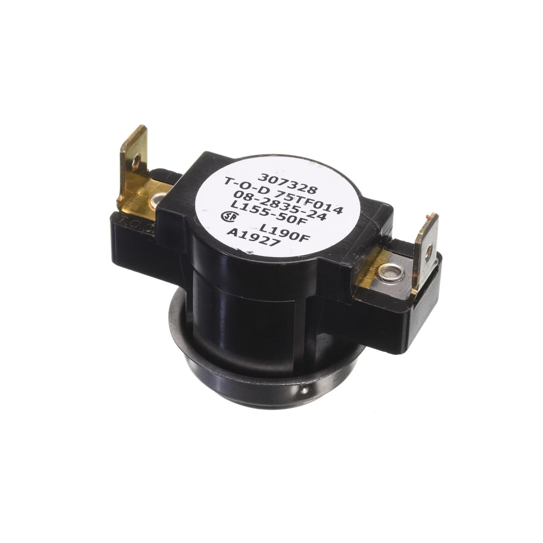 Rheem Limit Switch - Normally Closed, Close at 105F, Open at 155 (190 One-Shot)F, Non-Resettable, 120 / 230VAC - PD476633