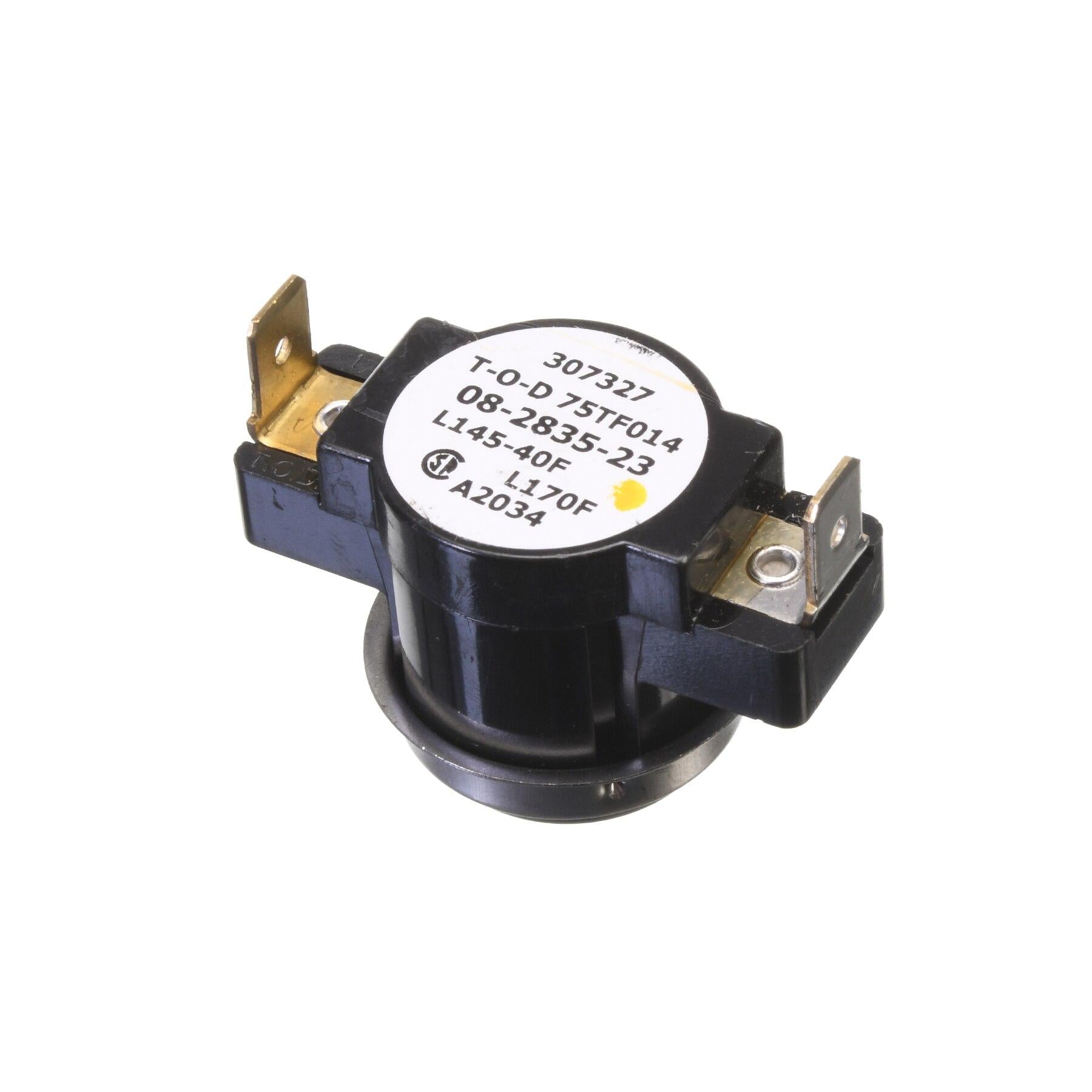 Rheem Limit Switch - Normally Closed, Close at 105F, Open at 145 (170 One-Shot)F, Non-Resettable, 120 / 230VAC - PD476634