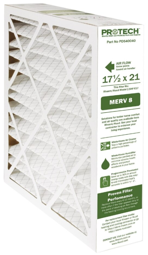 Rheem MERV 8 Replacement Filter for XHF-E17 (2-Pack)  - PD540040