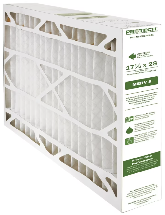Rheem MERV 8 Replacement Filter for XGF-E17 (4-Pack) - PD540041