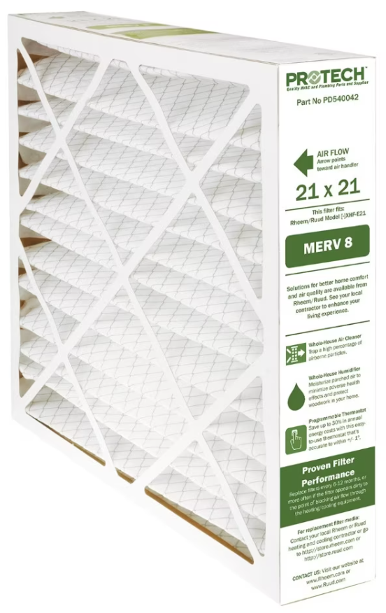 Rheem MERV 8 Replacement Filter for XHF-E21 (4-Pack) - PD540042