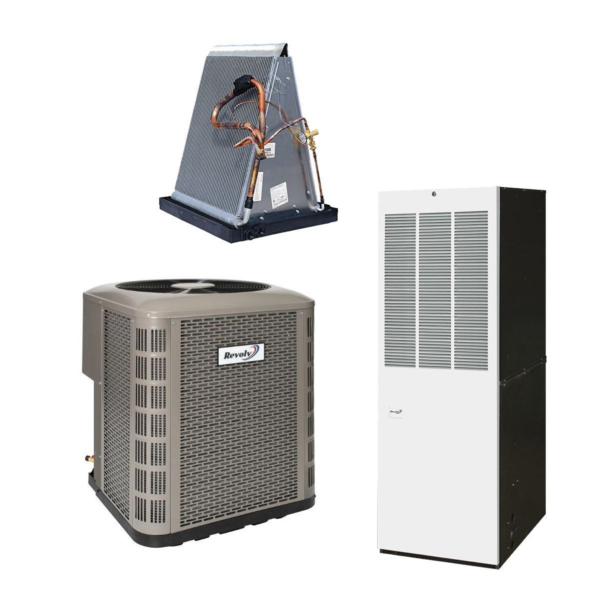 Revolv Sweat Fit 2.5 Ton 14.3 SEER2 51,000 Btu Mobile Home Downflow Air Conditioning System (17Kw Heat) With Cabinet