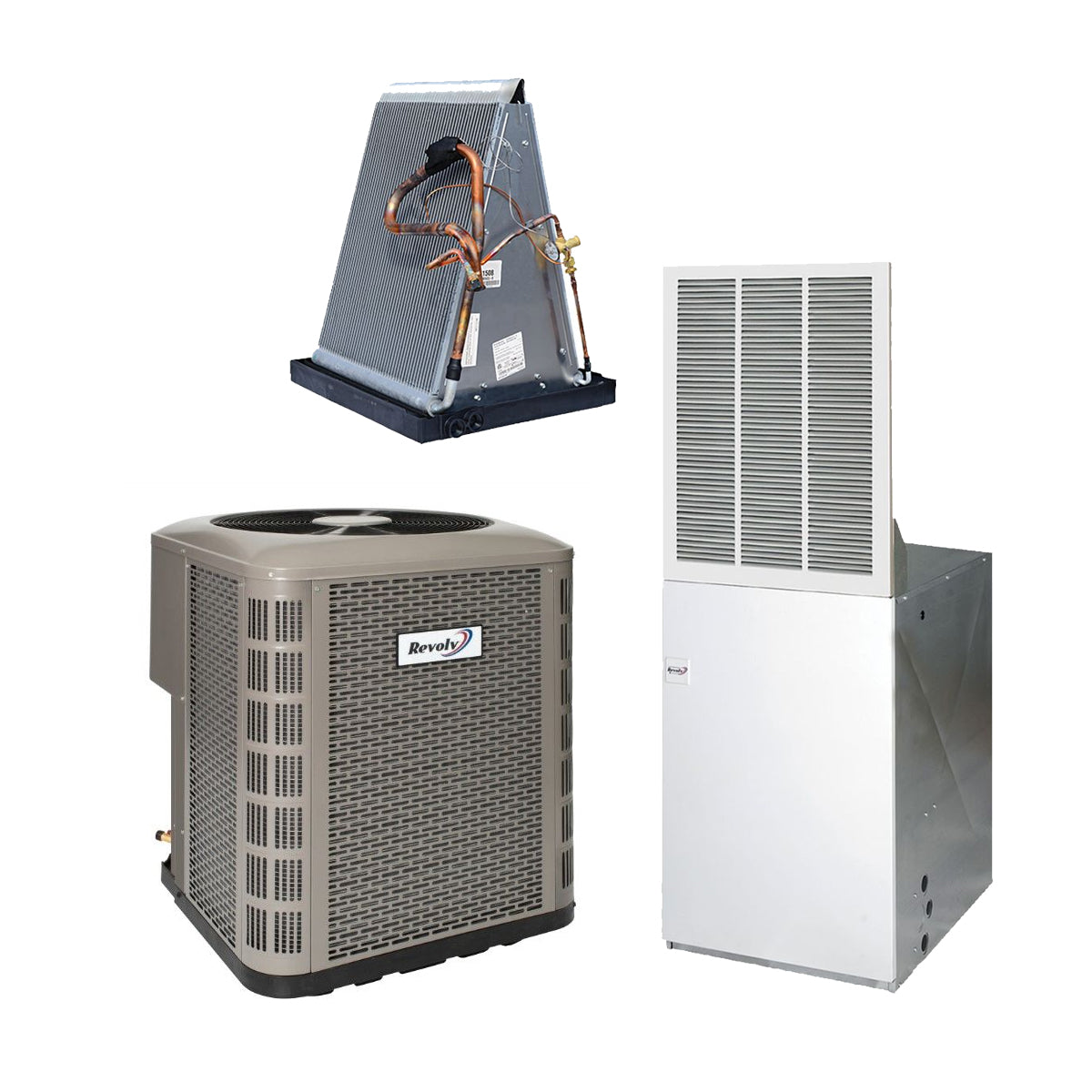 Revolv Sweat Fit 5 Ton 14.3 SEER2 51,000 Btu Mobile Home Downflow Air Conditioning System (17Kw Heat) No Cabinet