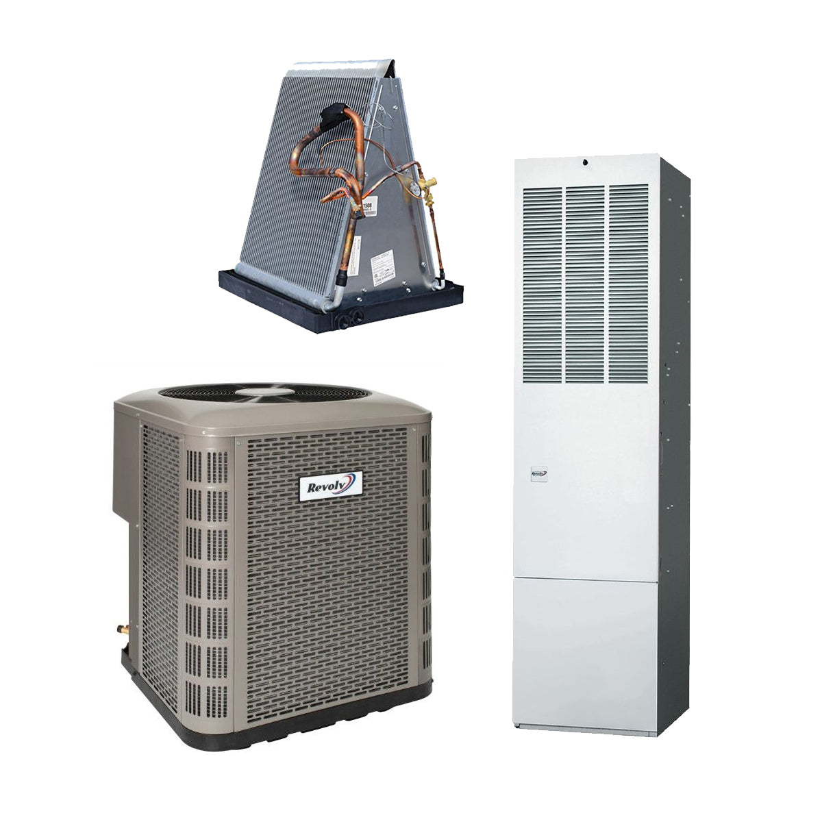 Revolv Sweat Fit 4 Ton 14.3 SEER2 72,000 Btu 95% Afue Mobile Home Top Return Downflow Dual Fuel System (With Cabinet)