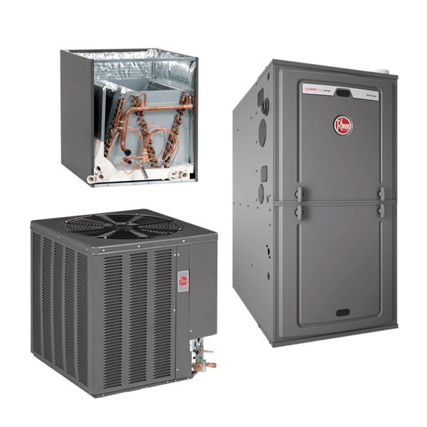 3.5 Ton 13 Seer Ruud 85,000 Btu 96% Afue Gas System