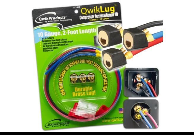 QwikLug Compressor Terminal Repair Kit (10 AWG - 2 ft.)