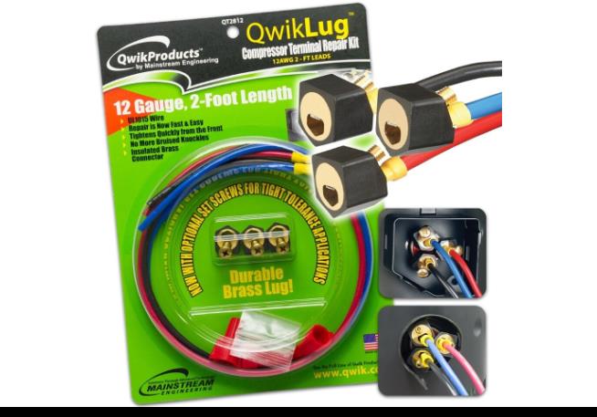 QwikLug Compressor Terminal Repair Kit (12 AWG - 2 ft.)