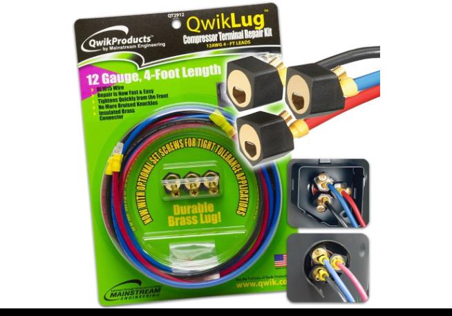QwikLug Compressor Terminal Repair Kit (12 AWG - 4 ft.)