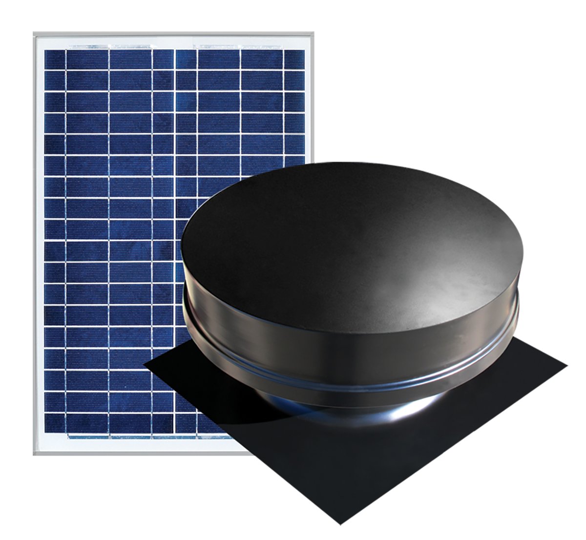 Solaro Aire Solar Powered Attic Fan - Remote Series (Low Profile) 40 Watts