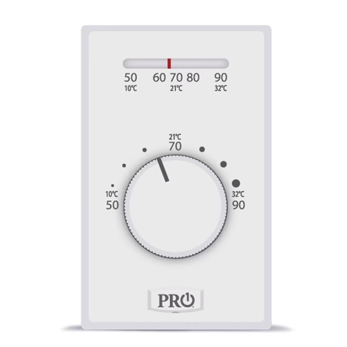 Mechanical Non-Programmable Thermostat - Heat Only - 2-Wire Electric Heat