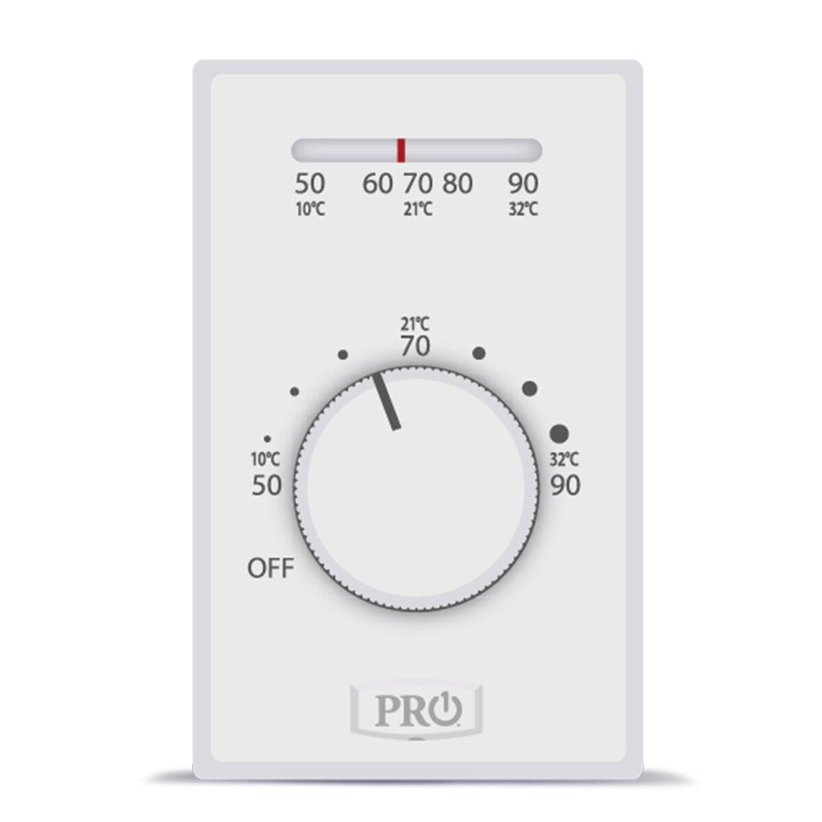 Pro1 Mechanical Non-Programmable Thermostat - Heat Only - 4-Wire Electric Heat (10 Pack) - T501ML4