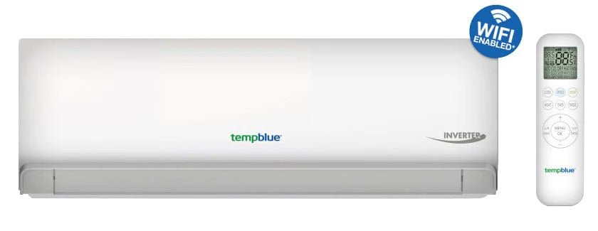 Tempblue 18,000 BTU 17 SEER Ductless Mini Split Heat Pump System (208/230V) - 10' Line Set & Power Wire Included