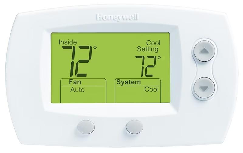 Honeywell Thermostat - 2H/1C Conventional, 2H/2C Heat Pump, Autochangeover, No Programming - TH5220D1003