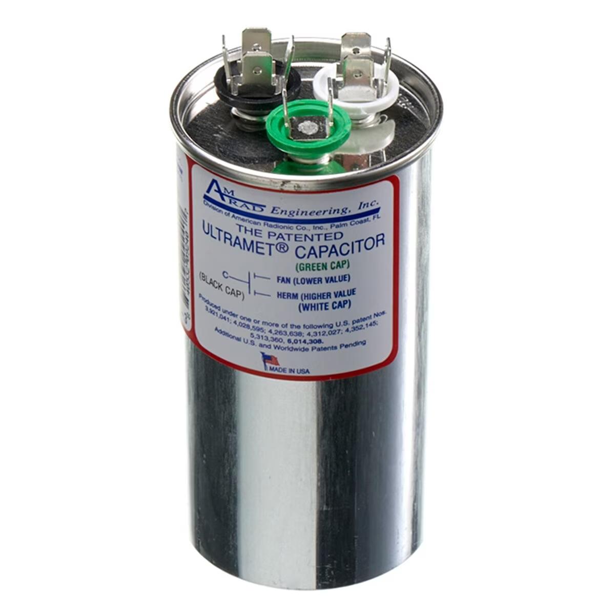 Amrad Dual Round Capacitor - 45/5 uF, 440 VAC - USA2236