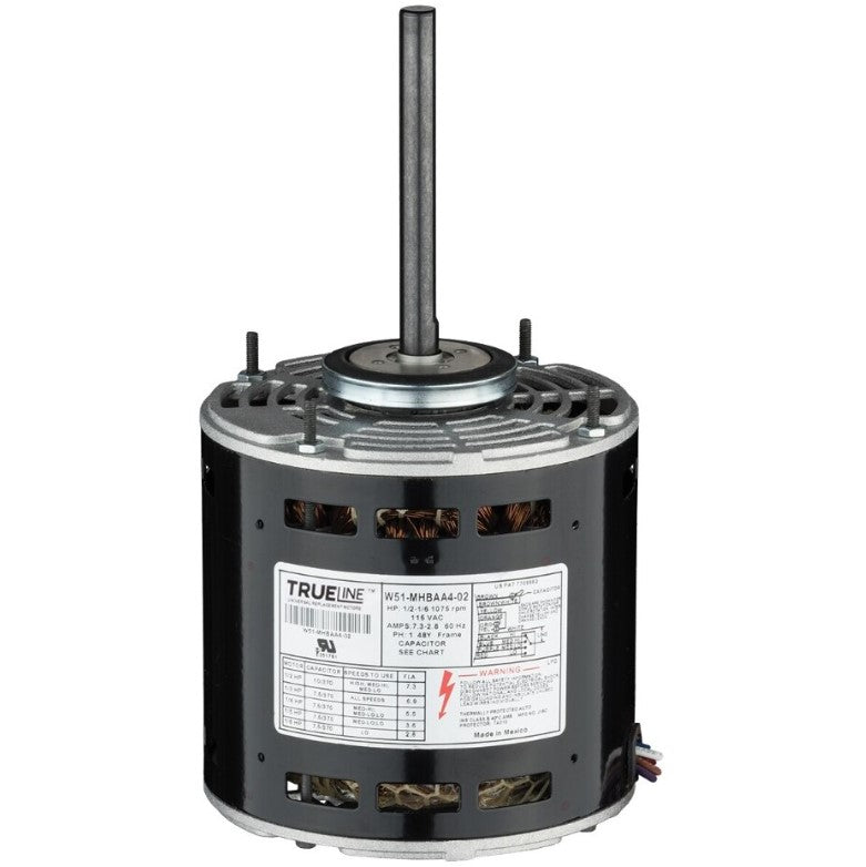 TrueLine Universal Blower Motor - 1/2 to 1/6 hp 115/1/60 (1075 rpm/4 speed)