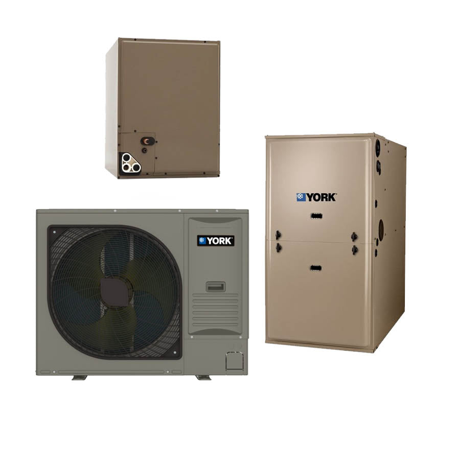 York 3 Ton 18 SEER2 R-454B R-32 80,000 Btu 80% Afue Variable Speed Dual Fuel System (1,600 CFM)
