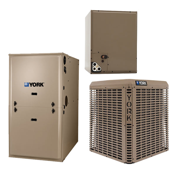 2 Ton 17 Seer York 60,000 Btu 80% Afue Gas System