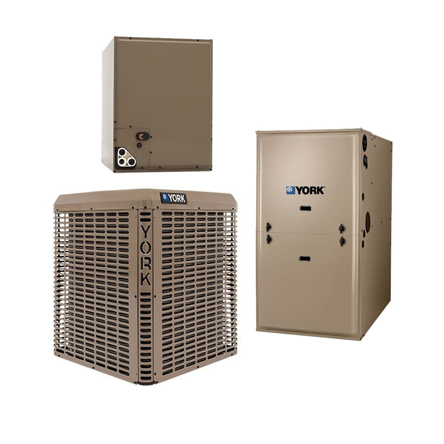 York 3 Ton 15.2 SEER2 R-454B R-32 120,000 Btu 80% Afue Dual Fuel System (2,000 CFM)