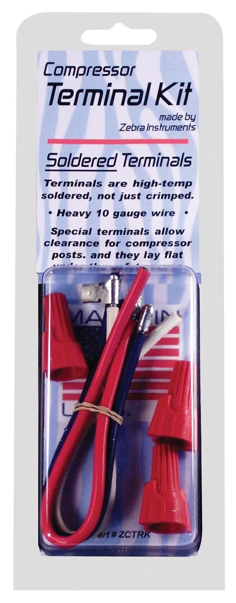 Compressor Lead Set - 10 AWG 1/4 in. Flag Terminals & Twist-On Wire Connectors