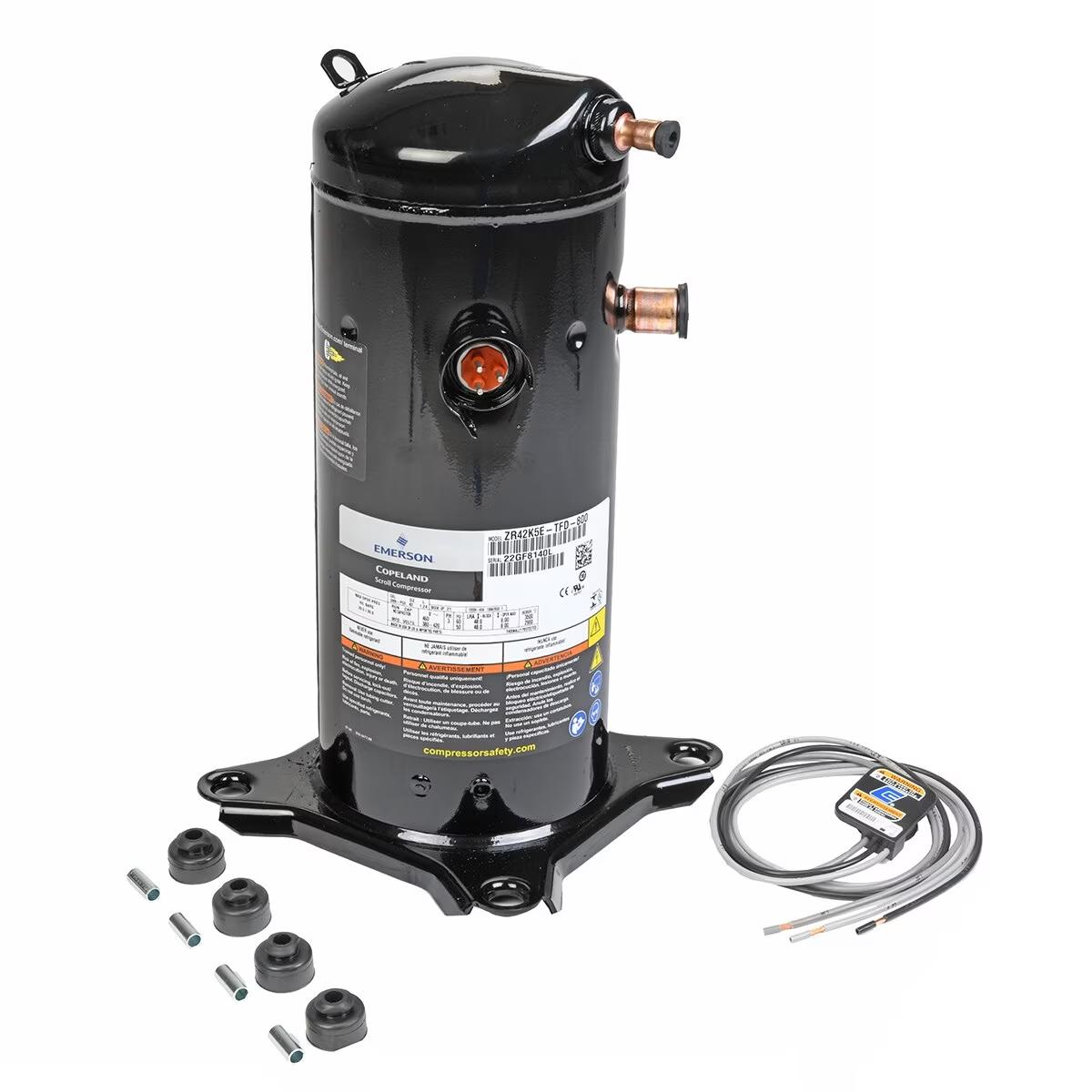 Copeland Scroll Compressor - 42200 BTU/HR, 460V, 3-Phase - ZR42K5E-TFD-800