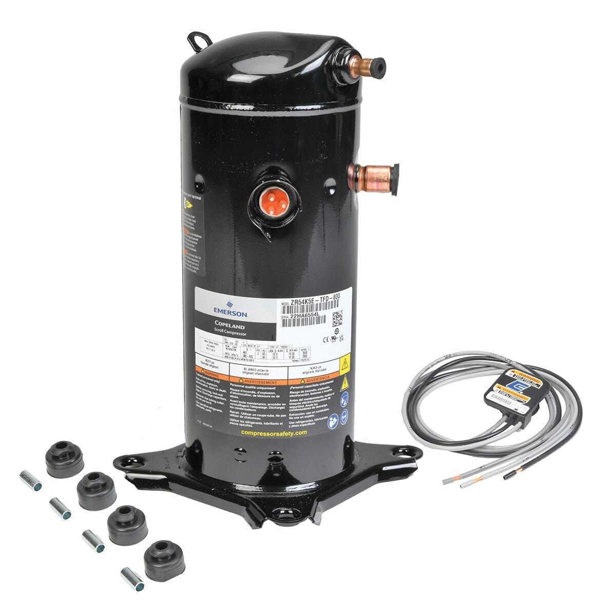 Copeland Scroll Compressor - 53500 BTU/HR, 460V, 3-Phase - ZR54K5E-TFD-800